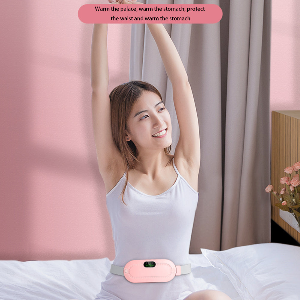 Menstrual Heating Pad Smart Warm Belt Relief Waist Pain Cramps Vibrating Abdominal Massager Electric Waist Belt Device